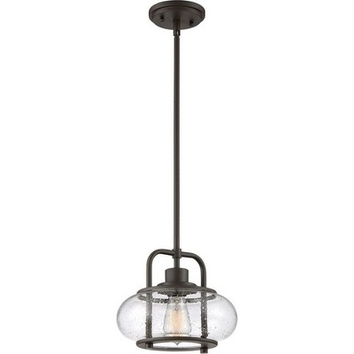 Edison Tribute Mini Pendant Light in Old Bronze with Clear Glass