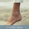 KISPER Solid 925 Sterling Silver Italian 3.5mm Diamond-Cut Cuban Link Curb Chain Anklet for Women - Made in Italy - 2 of 4