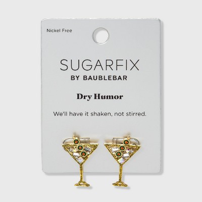 SUGARFIX by BaubleBar Crystal Martini Drop Earrings - Gold