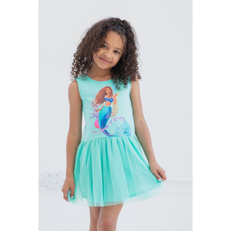 Disney Lilo & Stitch Princess Ariel Girls Tulle Dress Toddler to Big Kid, 2 of 8