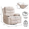 Acekool 354° Swivel Rocker Recliner - Compact Size with Side Pockets - 3 of 4