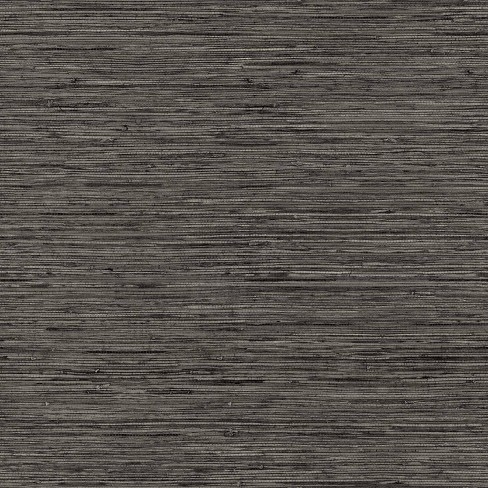 Roommates Grasscloth Gray Peel Stick Wallpaper Target