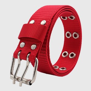Anna-Kaci Women's Nylon Web Belt with Silver Buckle - 1 of 3