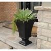 Mayne 16"x16" Vienna Square Urn Planter Pot - 3 of 4