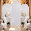 Bling Arch Backdrop Cover, Sequin Wedding Arch Stand Cover with Zipper, Round Top Fitted Backdrop Covers for Birthdays, Wedding and Party Decoration - 3 of 4