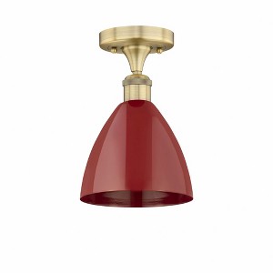 Plymouth Dome - 1 Light Semi-Flush Mount In Industrial Style-11.25 Inches Tall and 7.5 Inches Wide - 1 of 1