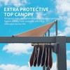DOMETOUR 11x16 FT Outdoor Retractable Pergola with Weather-Resistant Canopy, Aluminum Patio Gazebo for Garden/Courtyard, Khaki - 3 of 4
