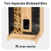 Birdfy Natural Bamboo FHD Mounted Camera 14" Hopper Feeder Tan - 4 of 4