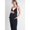 Hello Miz Women's  Casual V Neck Adjustable Straps Maternity Jogger Jumpsuit with Pockets - 4 of 4