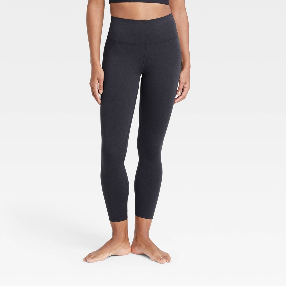 Women's High-Rise 7/8 Leggings - All in Motion Heathered Black S