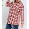 Women's Plaid Button Up Plus Shirt - DAVI & DANI - image 2 of 4