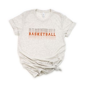 Simply Sage Market Women's Colorful Basketball Stacked Short Sleeve Graphic Tee - 1 of 3