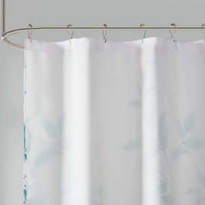 LunaLulinlk Burnout Printed Shower Curtain Seafoam 72x72" - 1 of 4