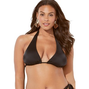 Swimsuits for All Women's Plus Size Elite Triangle Bikini Top - 1 of 4