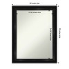 Amanti Art Grand Black Narrow Petite Bevel Bathroom Wall Mirror 28 x 22 in. - 4 of 4