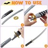 Joyfy Halloween Ninja Weapon Toy Set, Ninja Backpack with Ninja Swords and Knives for Kids, Ninja Costume Accessories for Cosplay Dress Up Party - 4 of 4