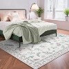 Modern Insect Floral Area Rug - Non-Slip Stain-Resistant Low Pile Carpet, Machine Washable Ultra-Soft Accent Mat for Living Room, Bedroom Kitchen - 3 of 4