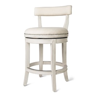 Maven Lane Alexander Swivel Counter Stool With Fabric Upholstery 27" - 1 of 4