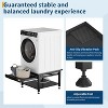 27" Wide Washer and Dryer Pedestals with Basket Shelf, 16" Hight Laundry Pedestal with Adjustable Anti-Vibration Pads,Drain Pan Hose,1000 lbs Capacity - 4 of 4