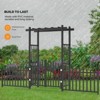 Karl Home 85 In. Black Pvc Garden Arbor With Gate And Fence - 2 of 4