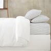 Makemake Organics GOTS Certified Organic Cotton Kids Fitted Sheet - Navy Stripes - 2 of 4