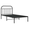 vidaXL 12" Black Twin XL Metal Bed Frame with Headboard No Mattress - 2 of 4