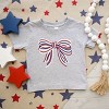 The Juniper Shop Patriotic Layered Bow Toddler Short Sleeve Tee - 3 of 4