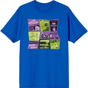 Beetlejuice Beetlejuice Valentine Card Collage Men's Crew Neck Short Sleeve Tee - 1 of 1