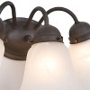 Yosemite Home Decor JH053-3DB Series Three Light Vanity, 17-Inch, Dark Brown Frame, 25 Piece - 3 of 4