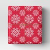 40" 220 sq ft Christmas Roll Wrap White Snowflakes on Red - Wondershop™ - 2 of 3