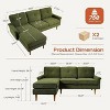 XIZZI Modular Sectional Sofas for Living Room, Modern L-Shaped Couch High Density Sponges Breathable Fabric - 2 of 4