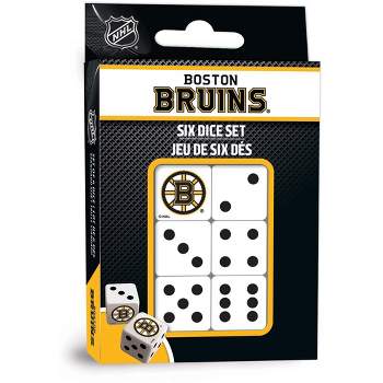 MasterPieces Officially Licensed NHL Boston Bruins - 6 Piece D6 Gaming Dice Set Ages 6 and Up