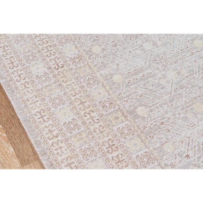 Braided Gray Synthetic 4'x6' Stain-Resistant Rectangular Rug