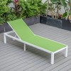LeisureMod Marlin Patio Sling Chaise Lounge Chair in White Aluminum - 4 of 4