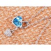 Anna-Kaci Silvery Tone Blue Crystal Rhinestone Necklace - 2 of 4
