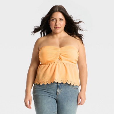Women's Knit Woven Twist Tube Top - Wild Fable™