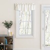 Ellis Classic Tailored Design in a Perma Press Fabric 3" Rod Pocket Lined Tapered Valance 42"x18" Natural - 2 of 4