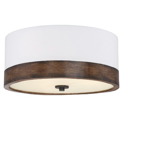 Ceiling Lights Flush Mount Walnut Wood Aurora Lighting