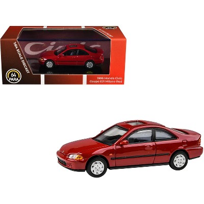 1995 Honda Civic Coupe EJ1 Milano Red 1/64 Diecast Model Car by Paragon
