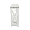 The Bianco Collection Agatha 39" Rectangular Italian Carrara White Marble Console Table - 3 of 4