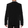 Lars Amadeus Men's Notch Lapel One Button Single Breasted Velvet Blazers - 3 of 4
