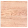 vidaXL Table Top Light Brown 23.6"x23.6"x(0.8"-1.6") Treated Solid Wood Live Edge - 2 of 4