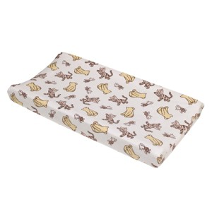 NoJo Disney Classic Pooh Hunny Fun with Piglet and Tigger White and Taupe Super Soft Changing Pad Cover - 1 of 3