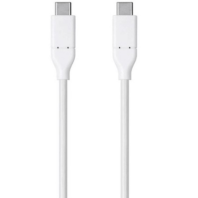 Monoprice USB C to USB C 2.0 Cable - 0.5 Meter (1.6 Feet) - White | 480Mbps, 3A, 30/26AWG, Type C, Compatible with iPad Pro / MacBook Pro / Samsung