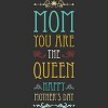 Men's Design By Humans Mother's Day Mom Queen By tmsarts T-Shirt - 2 of 2