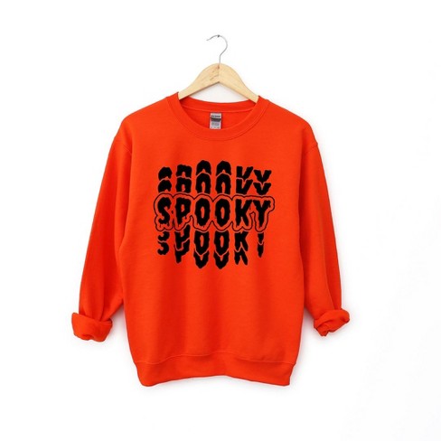 Simply Sage Market Women s Graphic Sweatshirt Halloween Spooky XL Orange