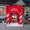 Gemmy Animated Christmas Inflatable Mr. and Mrs. Claus on Swing, 7 ft Tall, Multi - 2 of 4