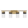 Savoy House Brickell 4 - Light Vanity in  Warm Brass - 2 of 4