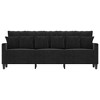 vidaXL 3-Seater Luxurious Sofa in Black Velvet with Sturdy Metal Frame - Contemporary Design for Living Room or Lounge - 2 of 4