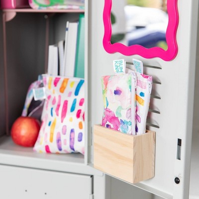 Bumkins Reusable Snack Bag 2pk - Watercolor/Brush Stroke: BPA-Free, Nylon Material, 7x7 Inches